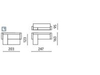 Lugo L sarokgarnitúra Lugo L sarokgarnitúra, Kategória:Sarok kanapék, Szélesség:247cm Hosszúság:163cm Magasság:95cm