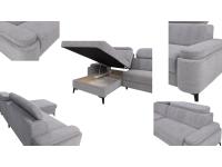 Moena L sarokgarnitúra Moena L sarokgarnitúra, Kategória:Sarok kanapék, Szélesség:259cm Hosszúság:166cm Magasság:99cm